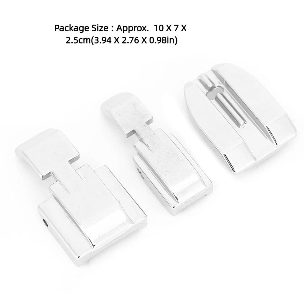 3pcs Stainless Steel Zipper Presser Foot Silver Color Sewing Machine Presser Foot  Home Sewing