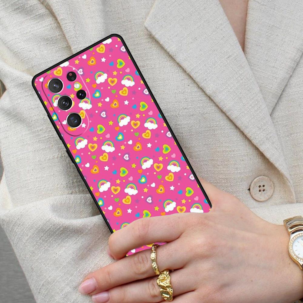 Rainbow Cute Cartoon Cell Phone Case for Samsung Galaxy S26 Ultra S25 S24 S23 S22 S21 S20 Note10 Cover