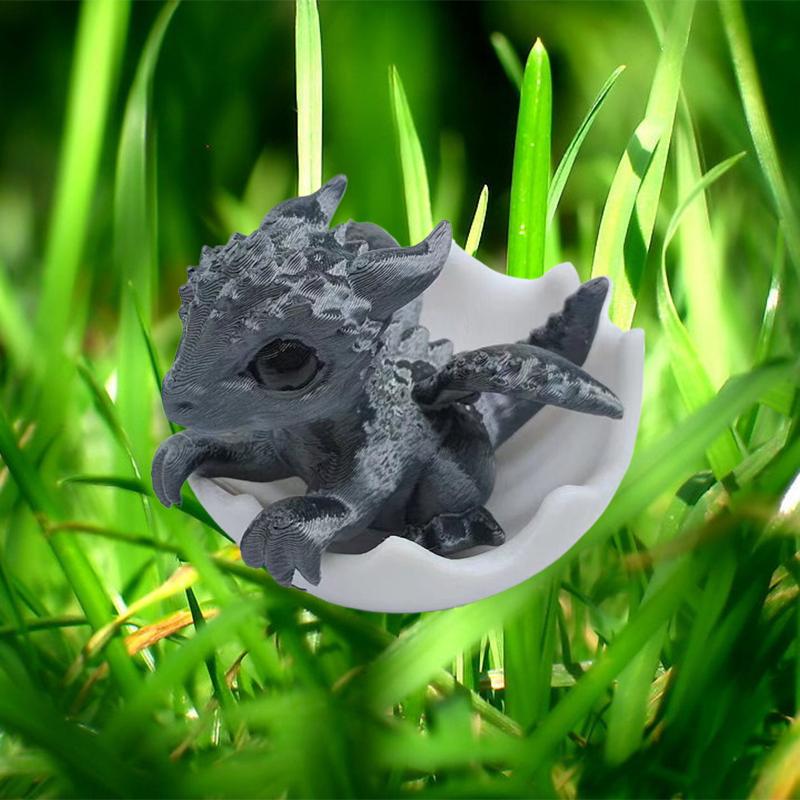 3D Мини Новорожденный Дракон В Яйце Искусство Статуя Дракона Маленькая Миниатюра Вылупившегося Дракона Новорожденный Дракон В Яйце Рабочий Стол