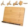 Reading Rack Bamboo Bookshelf Stand Sturdy Bookshelf Textbook Lightweight Portable Adjustable Bookshelf