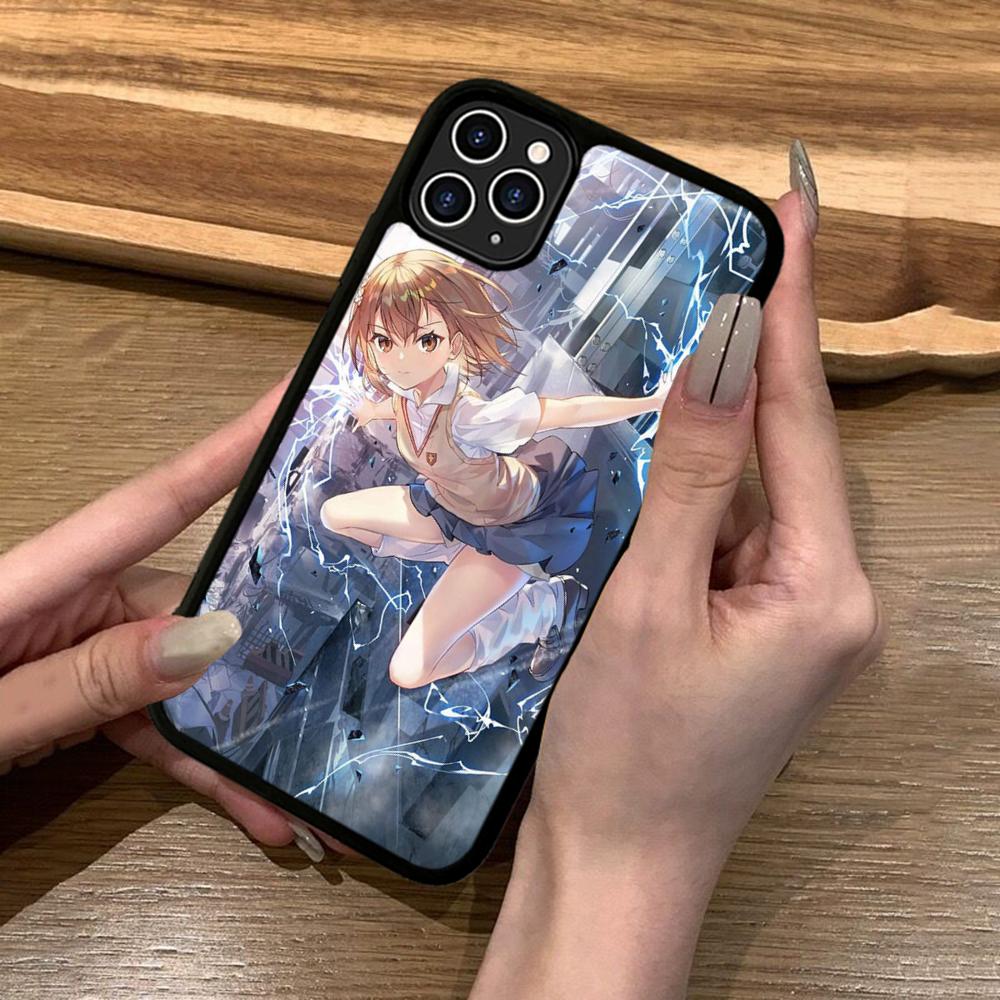 Аниме М-Мисака Микото Милый Чехол для Телефона Силиконовый PC+TPU Для Для iPhone 11 12 13 14 15 16 Plus Pro Max Чехол