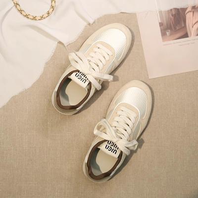 Японская спортивная обувь женская 2025 весна новая шнуровка повседневная обувь показывает ноги маленькая сетчатая дышащая ретро плоская подошва немецкие тренировочные туфли