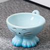 Cute Pet High Foot Bowl Ceramic Cats Drinking Feeder Dog Food Feeding Basin  Water Container