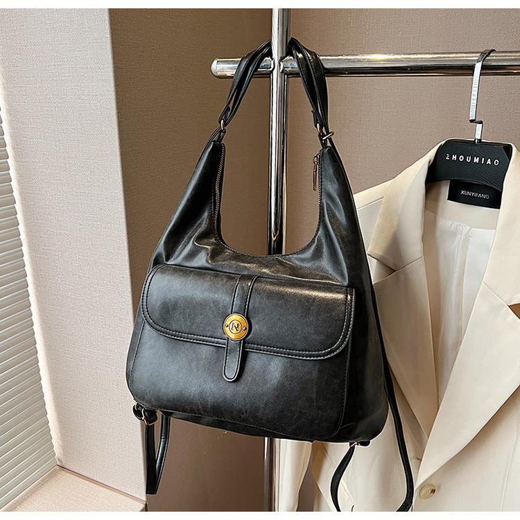 Ielgy Retro Commuter Tote Bag Large Capacity Shoulder Crossbody Casual Bag