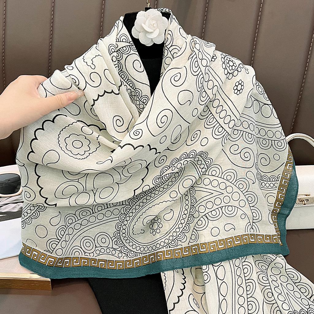 Autumn new foreign-style air-conditioned room shawl outside office nap multi-functional silk scarf fashion versatile high sense