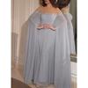 Women Elegant Round Neck Rhinestone Pearl Long Sleeves Kaftan Middle East Bride Bridesmaids Wedding Long Dress Gorgeous Party Maxi Ball Gowns