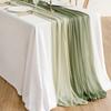 Solid Color Tulle Table Runner French Sheer Mesh Long Rectangle Wedding Bridal Shower Party Dining Table Cover Kitchen Supplies