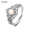 Lindon Classic Copper Alloy Zircon Ring Ladies Jewelry Wedding Promise Party Gift