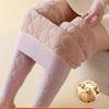 Женские леггинсы с высокой талией, из шерсти, теплые, на флисовой подкладке - Толстые очень теплые брюки для осени и зимы