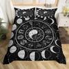 Sun and Moon Bedding Set Twelve Constellations Zodiac Duvet Cover Set for Boys Girls Astrology Comforter Cover Queen Size