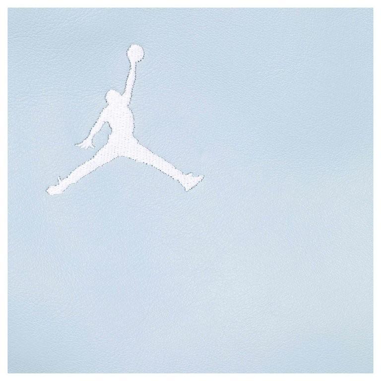 Кожаная куртка с капюшоном Supreme x Jordan Светло-голубая