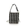 Chain Small Pearl Square Bag Slanted Hanging Single Shoulder Casual Handbag