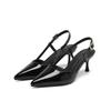 1-Baotou Empty Sandals Women's Summer New One-word Pointed Head Stiletto High Heels Design Sense Niche