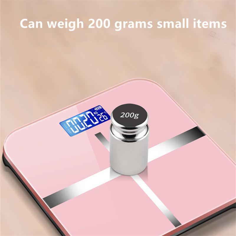 Весы для ванной комнаты с розовым крестом, умные весы со светодиодным дисплеем, цифровые напольные весы 180 кг, точные электронные весы для дома