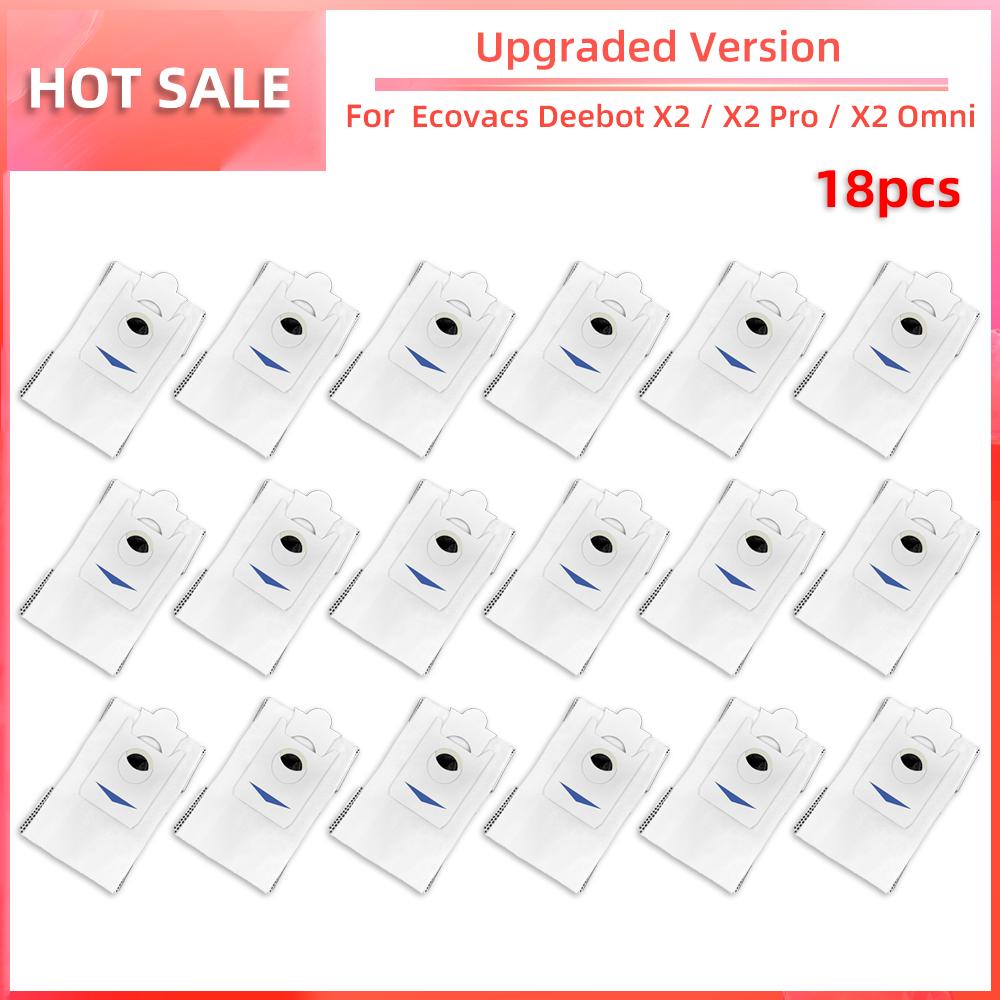 For Ecovacs Debot X2 / X2 Pro / X2 Omni Robot Vacuum Cleaner Main Side Brush HEPA Filter Mop Pads Dust Bag Replacement Parts
