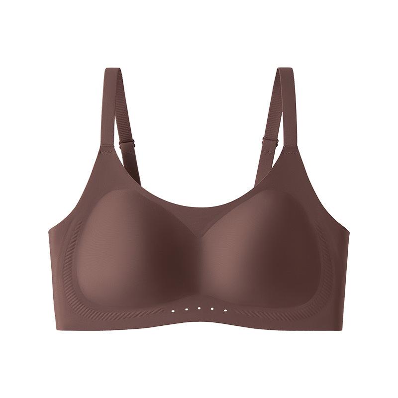 Traceless gathering lift liquid foundation underwear comfortable rimless bra anti-sagging collection breast abrasion women's bra