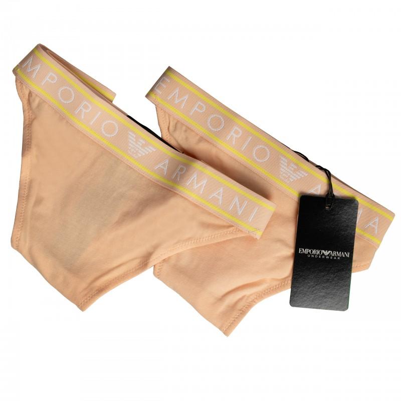 Emporio Armani Underwear Set of 2 women's thongs beige - Size: L