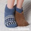Stripe Winter Floor Ankle Shoes Plush Coral Fleece Socks Simple Thicken Warm Socks  Home