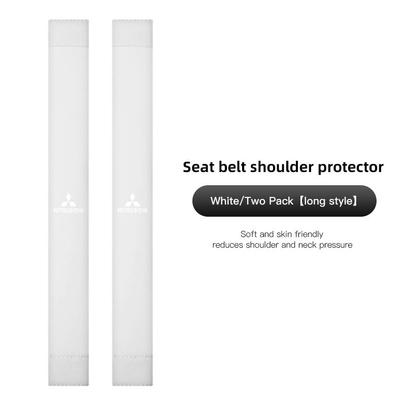 2Pcs Car Seat Belt Cover Shoulder Protector Auto Accessories For Mitsubishi Eclipse Lancer Outlander Pajero Ralliart Star Mirage