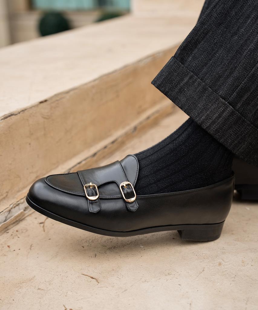 Allclassic Alc4403 Belgian Monk Loafers_Black