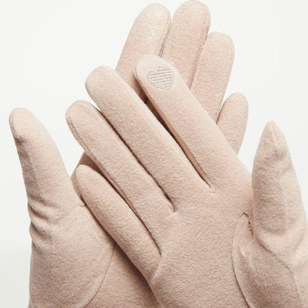 Ветрозащитные Сохраняющие Тепло Бархатные Уличные Толстые Варежки Перчатки с Полными Пальцами Женские Перчатки