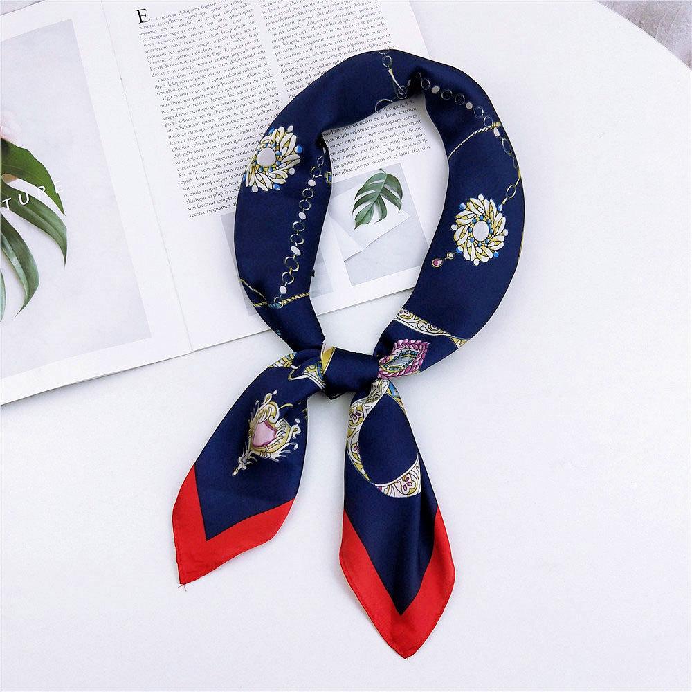 Модный декоративный шарф, повязка для волос, резинка для волос 70, маленький квадратный шарф, шелковый шарф, женский весенне-осенний универсальный маленький шарф, профессиональный шарф