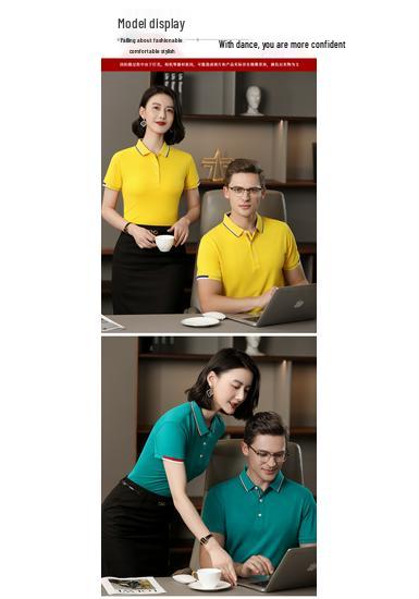 Custom Silk Cotton Short-Sleeve Polo Team Shirt with Logo Printing