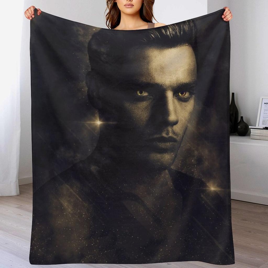 Jace Herondale Gold Throw Blanket Wrinkle Resistant Lightweight Blanket