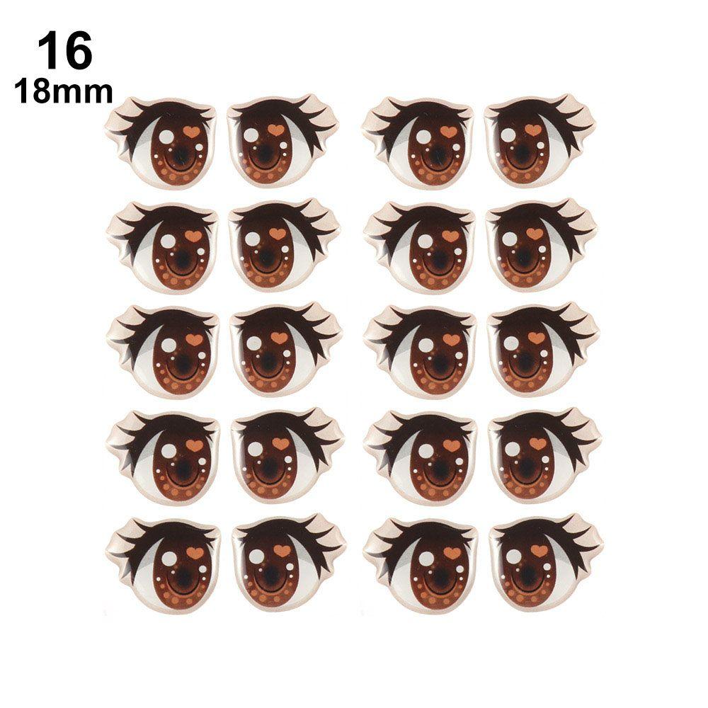 Anime Figurine Doll Cartoon Eyes Stickers Clay Decals Love Cute Sticker Face Organ Paster