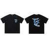 Cross-border new graffiti letter printing European and American street trendy brands loose and versatile casual men's and women's short-sleeved round