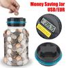 Electronic Counting Piggy Bank Digital LCD Counting For USD EURO Money Large Capacity Coin Money Saving Box Jar
