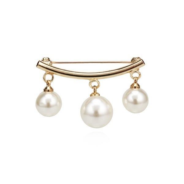 Simple Pearl Cute Brooch Women's Accessories Anti-light Brooch, Popular New Brooch Collar Pin Jewelry