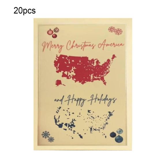 Поздравительная открытка к выборам в США 2024 года Набор открыток «Счастливого Рождества, Америка» Поздравительные открытки к президентским выборам для семьи, друзей, коллег