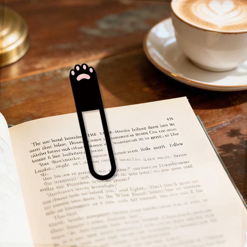 Cute Black Acrylic Hollow Animal Bookmarks Unique Page Markers for Book Lovers Students School Reading Gifts