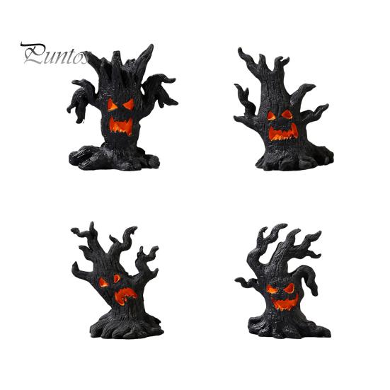 1/4 шт. Хэллоуин жуткое дерево фигурка призрак пень смола статуя скульптура Крытый открытый сад настольное украшение орнамент