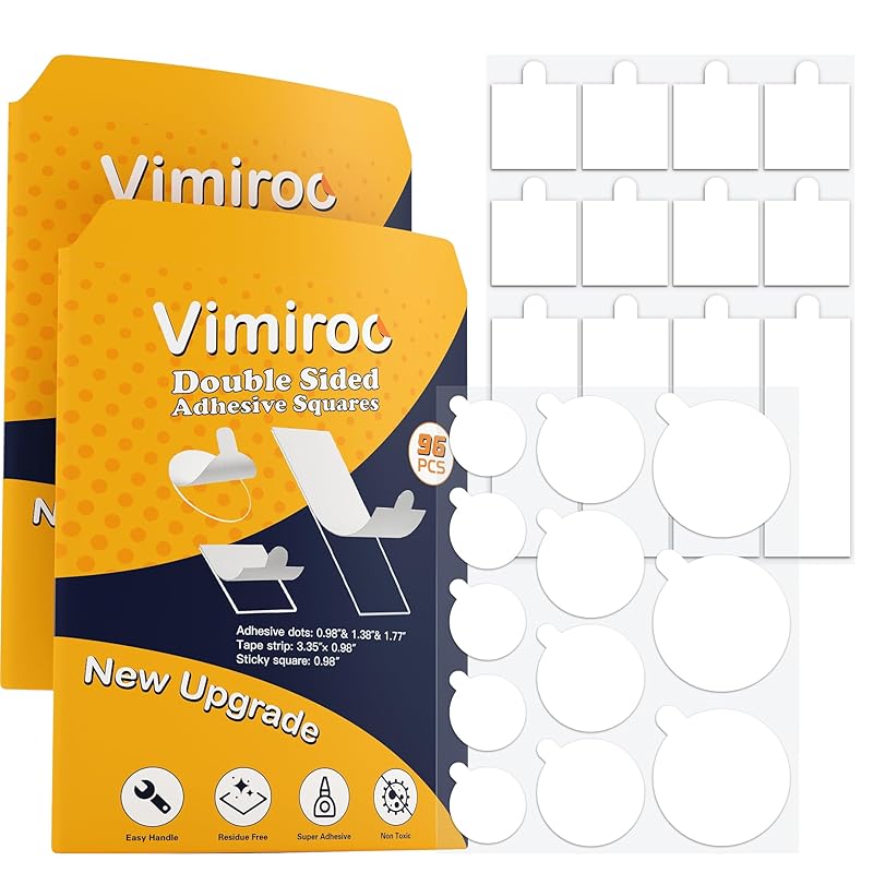 Clear Double Sided Nano Tape,Museum Adhesive Putty, Nano Sticky Tack, Strong Self Adhesive Sticky Dots Strips, Poster Mounting Putty for Wall