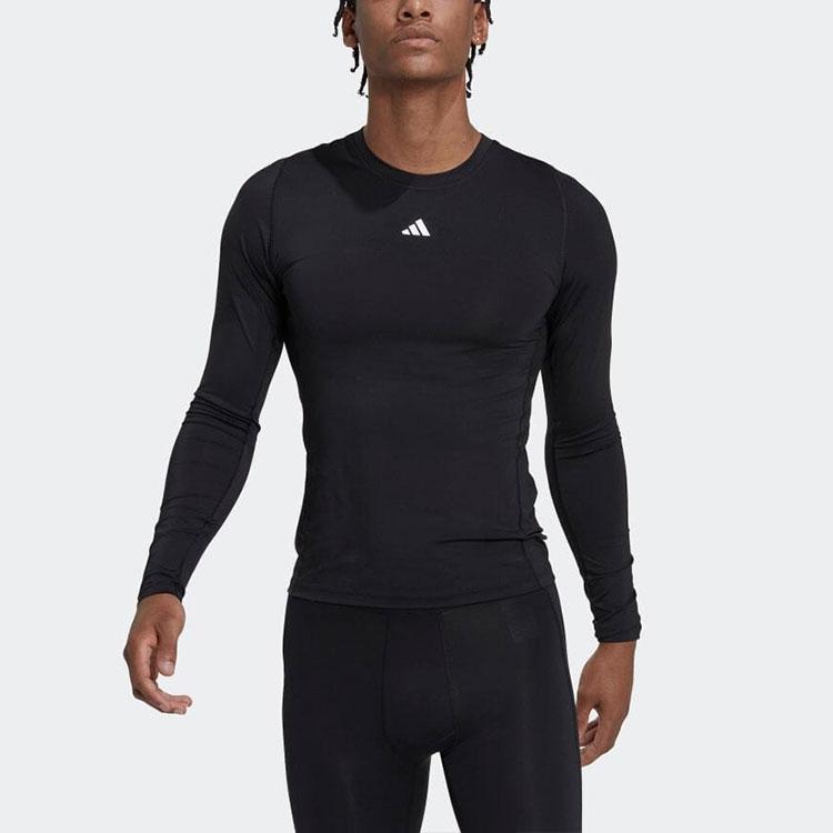 Adidas Techfit Training Long Sleeve Tee Black Men Streetwear HK2336