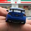 1/64 Subaru STI WRX Super Racing Toy Car JKM JDM Миниатюрная модель литого под давлением автомобиля из металлического сплава Бесплатные колеса Коллекция Подарков