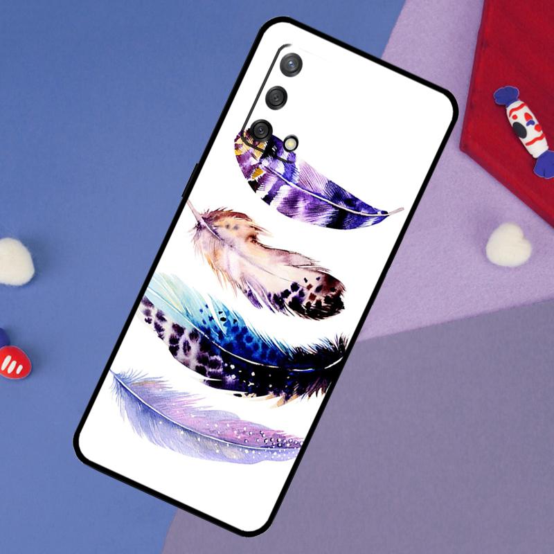 Чехол-перо для Oppo A78 A18 A38 A74 A94 A54 A58 A98 A80 A60 A40 A96 A76 A16 A15 A17 A57 A5 A6 Pro