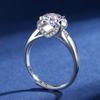 Bague Ringen Diamond-encrusted Dovetail Bull's Head Four Claws Mosanite Ring Female Simple Marriage Engagement  1or 2ct  Carat Ring