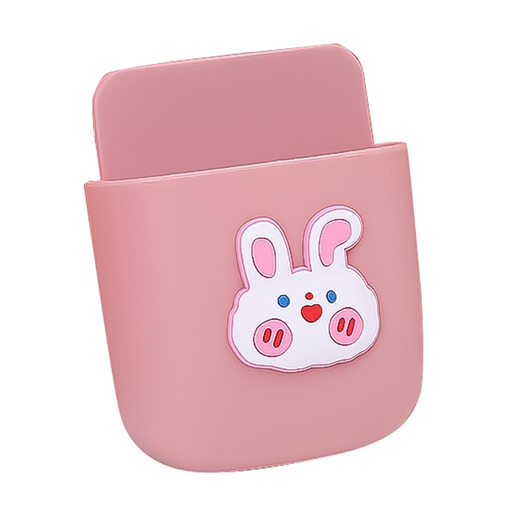 Wall Mounted Storage Box Remote Control Organizer Mobile Phone Plug Holder Rack