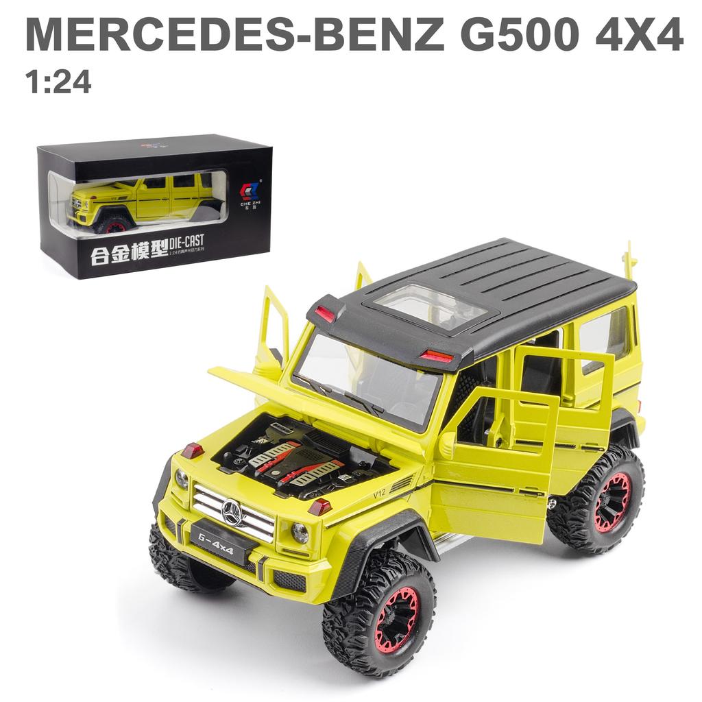1/24 масштаб Benz G500, литая под давлением модель автомобиля, игрушечный автомобиль с откатным механизмом, звуком и светом для детей, коллекция подарков для мальчиков и девочек