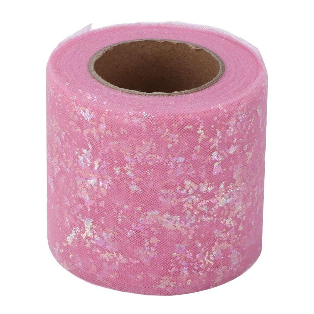 1pcs Lightweight Glitter Tulle Fabric Abrasion Resistant Mesh Ribbon Tulle Rolls Wedding Decor