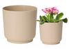Матовый бежевый пластиковый цветочный горшок ECO RECYCLED Satina 15x149 см