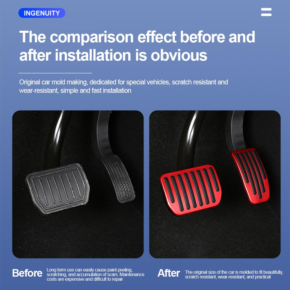 Применимо для Tesla Model 3/Y/2024 Renewal 3 Throttle Brake Rest Педаль тормоза Противоскользящая и износостойкая крышка аксессуара