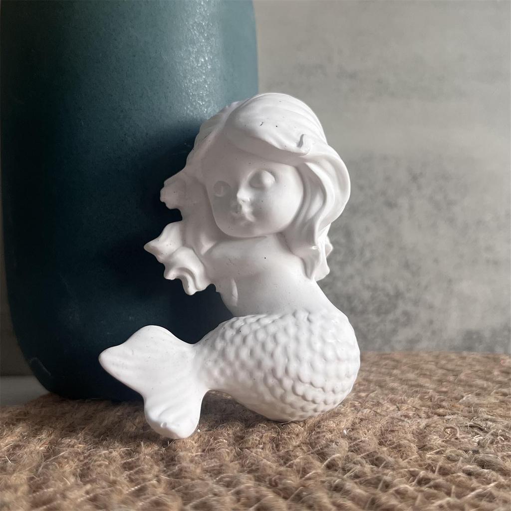 Милые 3D русалки прочная силиконовая форма домашний аксессуар для создания фигурок из гипсовой смолы украшения для повседневного использования