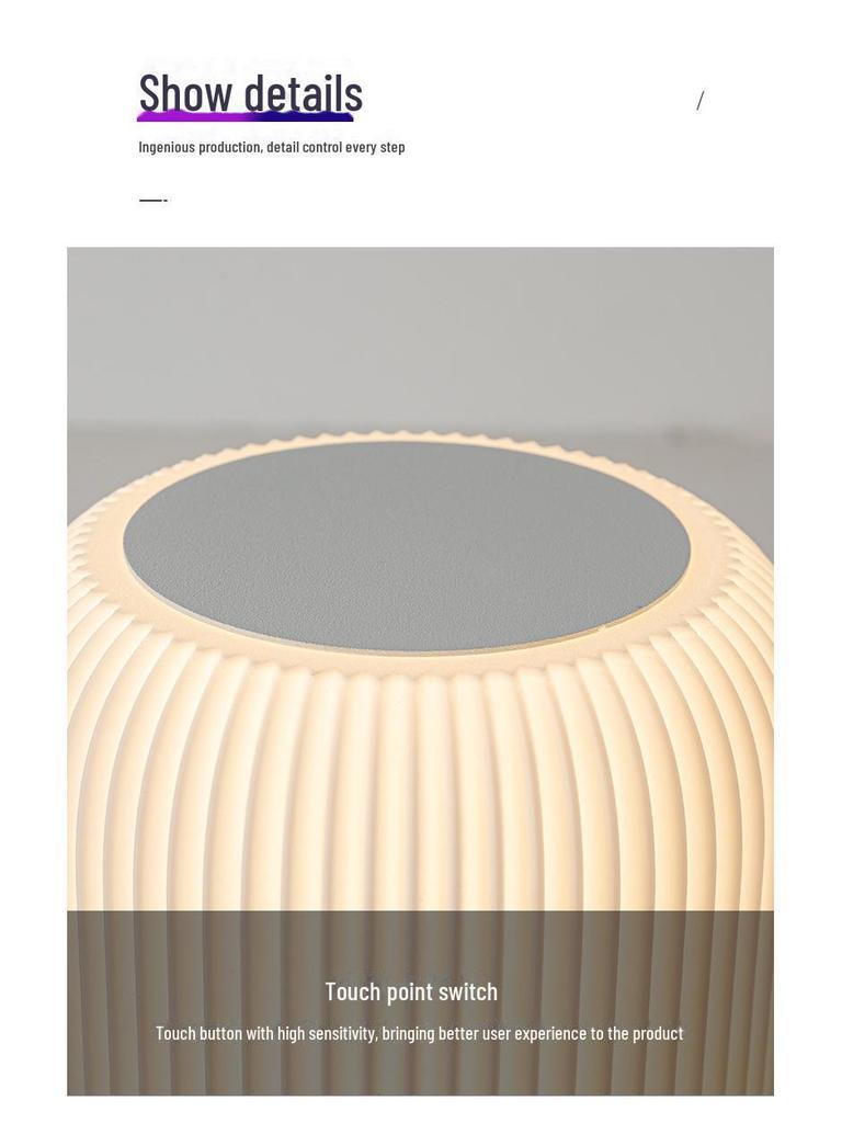 Ночной светильник с сенсорным управлением Wood Grain Remote - RGB-лампа на прикроватной тумбочке с красочной атмосферой