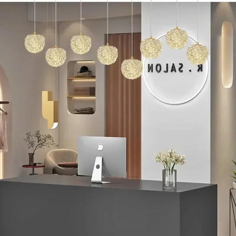 Теплый романтический свет и роскошный прикроватный светильник, современный стиль, высококачественная хрустальная люстра, длинная лампа для коридора спальни