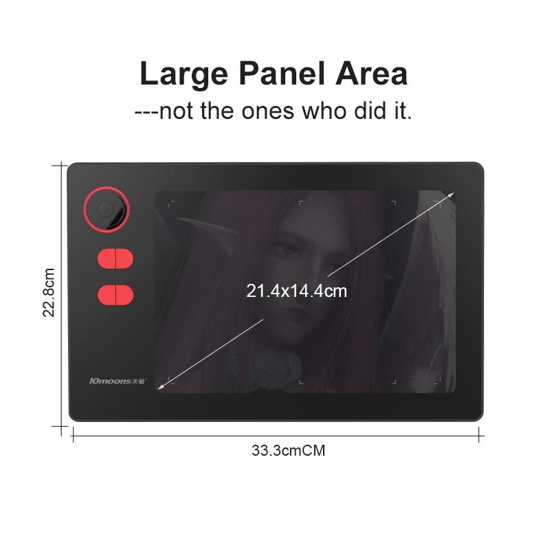 Графический планшет для рисования с роликовой клавишей. Цифровой планшет с большой активной областью G20. Поддержка планшета для телефонов Android и ПК с ОС Windows 7/10 и Mac OS PCAA.