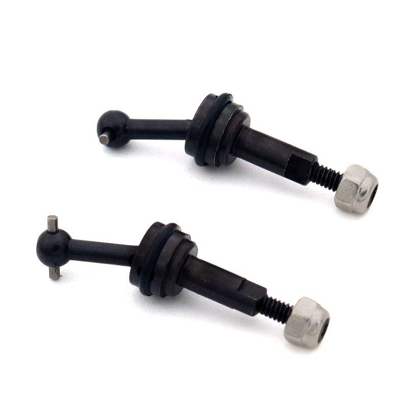 2 Pcs Extended Metal CVD Cardan Shaft 2mm With M2 Nut For 1/28 RC Car Wltoys K969 K989 K979 P929 Upgrade Parts